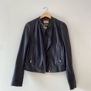 Levi's 'Made & Crafted' Moto Leather Jacket - Navy